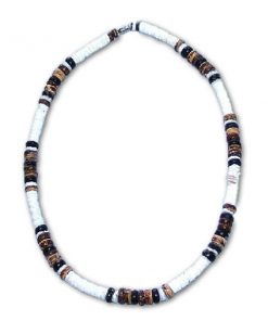 JCP753A שרשרת צ'וקר דסקיות צדפים ספורטיבית 6 דגמים בגווני חום