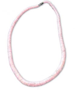 שרשרת צ'וקר ורודה עם דסקיות צדפים אמתיות