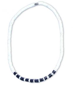 JSH663F שרשרת צ'וקר דסקיות צדפים לבנות עם סיומת צדפים צבעוניות