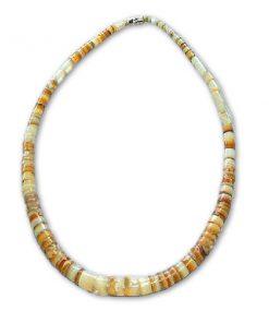 שרשרת צ'וקר צדפים ייחודית מלטשת בצדפים שקופים למחצה