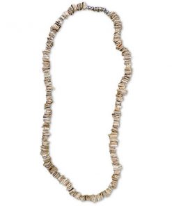 שרשרת צ'וקר דסקיות שברי צדפים של חוף מלוטש פראי