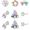 ערכת בנייה אריחים מגנטיים חינוכיים ללמידה לבנים בנות בגילאי 3-8