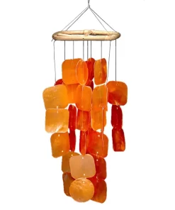 מובייל צדפות ים קפיז טבעיות מלבן כתום