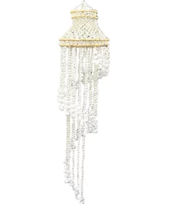 שנדליר אהיל מצדפים עבודת יד דגם סירת הצדף