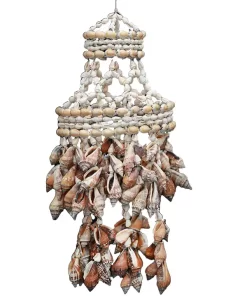 שנדליר אהיל מצדפים עבודת יד דגם להבה