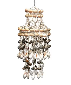 שנדליר אהיל מצדפים עבודת יד עין הנמר קצר