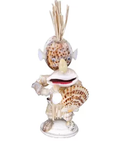 בובה קוף אורנג אוטן מצדפים עבודת יד