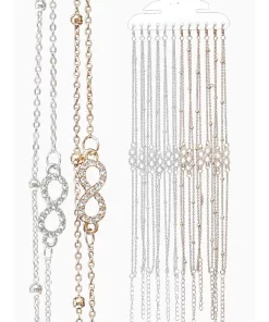 צמידים לקרסול הרגל משובץ מספר 8