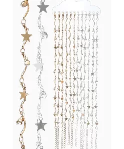 צמידים לקרסול הרגל עיטורי כוכבים ואבני חן