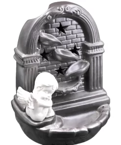 מבער קטורת קרמי מפל עשן עם פסל מלאך