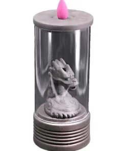 מבער קטורת קרמי מפל עשן עם ראש דרקון