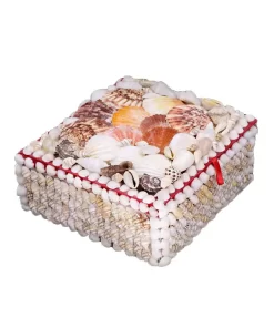 קופסת תכשיטים לנשים מצדפים מרובעות 12X12