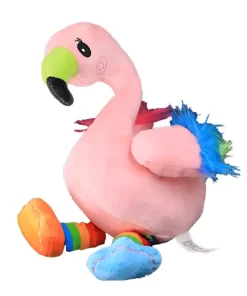 בובת פלמינגו ורוד פרוותי קטיפתי נעים למגע